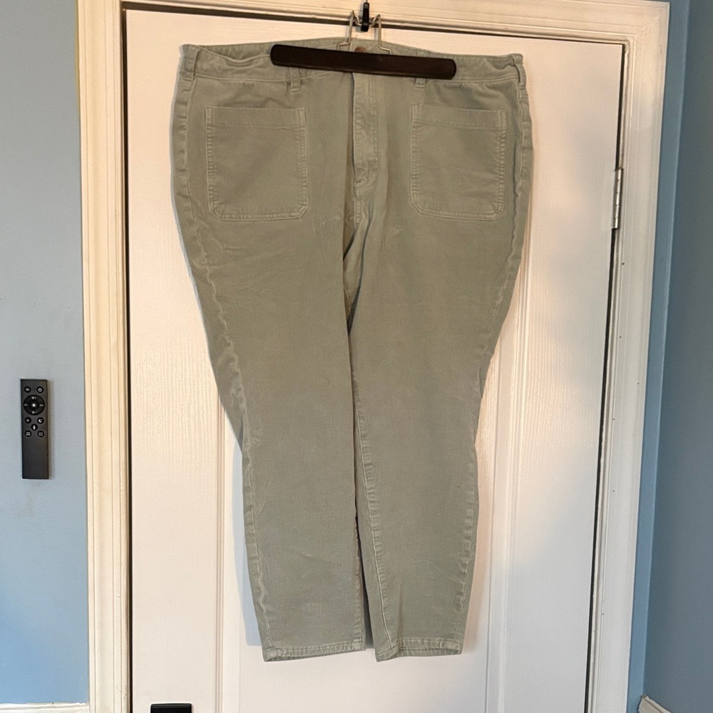 Anthropologie Sage Green Cropped Pants